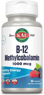 Kal Vitamin B-12 Methylcobalamin Lozenges 1000Mcg, Healthy Energy, Metabolism, Nerve & Red Blood Cell Support,* Optimal Absorption, Natural Berry Flavor, Vegan, Sugar Free, 60 Servings, 60 Lozenges