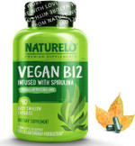 Naturelo Vegan B12 - Methyl B12 With Organic Spirulina - High Potency Vitamin B12 1000 Mcg Methylcobalamin - Supports Healthy Mood, Energy, Heart & Eye Health - 90 Capsules90 Count (Pack Of 1)