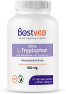 Bestvite L-Tryptophan 500Mg With B3 & B6 (120 Vegetarian Capsules) No Fillers No Stearates Bestvite L-Tryptophan 500Mg With B3 & B6 (120 Vegetarian Capsules) No Fillers No Stearates