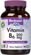 Bluebonnet Nutrition Vitamin B6 Vegetable Capsules, 200 Mg, For Cardiovascular And Nervous System Health, Soy Free, Gluten Free, Kosher, Dairy Free, Vegan, Non-Gmo, 90 Vegetable Capsules, 90 Servings Bluebonnet Nutrition Vitamin B6 Vegetable Capsules, 200 Mg, For Cardiovascular And Nervous System Health, Soy Free, Gluten Free, Kosher, Dairy Free, Vegan, Non-Gmo, 90 Vegetable Capsules, 90 Servings