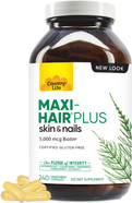 Country Life, Maxi-Hair Plus Biotin, Supports Healthy Hair, Skin And Nails, Daily Supplement, 240 Ct