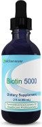 Nutra Biogenesis - Biotin 5000 - Liquid Vitamin B Biotin Drops For Skin, Hair, Adrenal And Immune Health- 2 Ounce