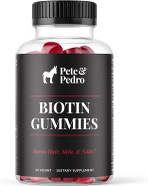 Pete & Pedro Biotin Gummies - Daily Hair Growth Strengthening Supplement For Stronger Hair, Skin, & Nails | Cherry Flavor Biotin Gummy 5000Mcg Per Serving | As Seen On Shark Tank, 60 Count Pete & Pedro Biotin Gummies - Daily Hair Growth Strengthening Supplement For Stronger Hair, Skin, & Nails | Cherry Flavor Biotin Gummy 5000Mcg Per Serving | As Seen On Shark Tank, 60 Count