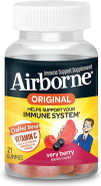 Airborne 750mg Vitamin C Gummies For Adults, Immune Support Supplement with Powerful Antioxidants Vitamins A C & E - 21 Gummies, Very Berry Flavor21 Count (Pack of 1)