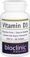 Bioclinic Naturals - Vitamin D3 5000 Iu, 180 Softgels