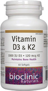 Bioclinic Naturals Vitamin D3 & K2 60 Gels By Bioclinic Naturals