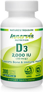 Innervisnutrition Vitamin D3 2000 Iu (50 Mcg) 300 Vegetable Capsules Support Healthy Bones Teeth Immune System Supplement Innervisnutrition Vitamin D3 2000 Iu (50 Mcg) 300 Vegetable Capsules Support Healthy Bones Teeth Immune System Supplement