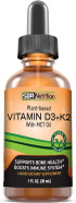 Vegan Vitamin D3 + K2 (Mk-7) Liquid Drops With Mct Oil, Peppermint Flavor, Helps Support Strong Bones And Healthy Heart