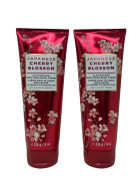 Bath And Body Works 2 Pack Japanese Cherry Blossom Ultra Shea Body Cream 8 Oz. + Travel Size Body Cream 1 Oz