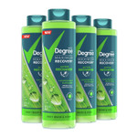 Degree Men Body Wash And Soak For Post-Workout Recovery Skincare Routine Lemongrass And Eucalyptus + Epsom Salt + Electrolytes Bath And Body Product, 22 Fl Oz (Pack Of 4)