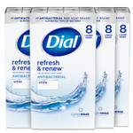 Dial Antibacterial Bar Soap, Refresh & Renew, Mountain Fresh, 4 Oz, 32 Bars