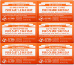 Dr. Bronner'S - Pure-Castile Bar Soap (Tea Tree, 5 Ounce, 6-Pack) - Made With Organic Oils, For Face, Body, Hair & Dandruff, Gentle On Acne-Prone Skin, Biodegradable, Vegan, Non-Gmo5 Ounce (Pack Of 6) Dr. Bronner'S - Pure-Castile Bar Soap (Tea Tree, 5 Ounce, 6-Pack) - Made With Organic Oils, For Face, Body, Hair & Dandruff, Gentle On Acne-Prone Skin, Biodegradable, Vegan, Non-Gmo5 Ounce (Pack Of 6)