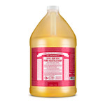 Dr. Bronner'S - Pure-Castile Liquid Soap (Rose, 1 Gallon) - Made With Organic Oils, 18-In-1 Uses: Face, Body, Hair, Laundry, Pets And Dishes, Concentrated, Vegan, Non-Gmo128 Fl Oz (Pack Of 1)