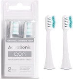 Aquasonic Icon Replacement Brush Heads | Compatible With Aquasonic Icon Toothbrush | 2 Brush Heads | For Normal & Sensitive Teeth (Pearl)Pearl