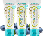 Jack N' Jill Natural Certified Toothpaste - Safe If Swallowed, Contains 40% Xylitol, Fluoride Free, Organic Fruit Flavor, Makes Tooth Brushing Fun For Kids - Blueberry 1.76 Oz (Pack Of 3) Jack N' Jill Natural Certified Toothpaste - Safe If Swallowed, Contains 40% Xylitol, Fluoride Free, Organic Fruit Flavor, Makes Tooth Brushing Fun For Kids - Blueberry 1.76 Oz (Pack Of 3)