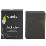 Osmia - Natural Black Clay Facial Soap Bar | Clean Beauty For Healthy Skin (2.25 Oz | 64 G)