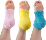 Red By Kiss Pedicure Moisturizing Gel Heel Socks 3 Pairs, Soften And Hydrate Cracked Heels Dry Feet, Open Toe Socks Red By Kiss Pedicure Moisturizing Gel Heel Socks 3 Pairs, Soften And Hydrate Cracked Heels Dry Feet, Open Toe Socks