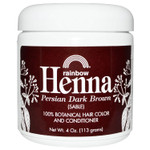 Rainbow Research, Henna, 100% Botanical Hair Color And Conditioner, Persian Dark Brown (Sable), 4 Oz (113 G) - 2Pc