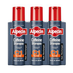 Alpecin C1 Caffeine Shampoo, 8.45 Fl Oz (Pack Of 3), Caffeine Shampoo Cleanses The Scalp To Promote Natural Hair Growth, Leaves Hair Feeling Thicker And Stronger Alpecin C1 Caffeine Shampoo, 8.45 Fl Oz (Pack Of 3), Caffeine Shampoo Cleanses The Scalp To Promote Natural Hair Growth, Leaves Hair Feeling Thicker And Stronger