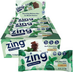 Zing Dark Chocolate Mint Vegan Protein Bars, Gluten Free With High Protein, High Fiber, Dairy Free Nutrition Bars, Plant Based Protein, Kosher, Low Sugar, No Sugar Alcohols - 12 Count Zing Dark Chocolate Mint Vegan Protein Bars, Gluten Free With High Protein, High Fiber, Dairy Free Nutrition Bars, Plant Based Protein, Kosher, Low Sugar, No Sugar Alcohols - 12 Count