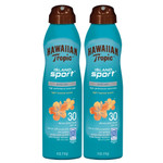 Hawaiian Tropic Sunscreen Island Sport Broad Spectrum Sunscreen Spray, Spf 30, 6 Ounce - Twin Pack