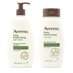 Aveeno Daily Moisturizing Lotion & Wash Regimen Pack, Nourishing Daily Moisturizing Body Lotion For Dry Skin, 18 Oz, & Hydrating Body Wash With Soothing Prebiotic Oat, 18 Oz, 2 Items Aveeno Daily Moisturizing Lotion & Wash Regimen Pack, Nourishing Daily Moisturizing Body Lotion For Dry Skin, 18 Oz, & Hydrating Body Wash With Soothing Prebiotic Oat, 18 Oz, 2 Items