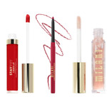 Milani Stay Put Longwear Liquid Lipstick + Understatement Lipliner Pencil - Highly Pigmented Retractable Soft Lip Liner Pencil + Keep It Full Maxxx Balmshell Lip Plumping Balm - Balmshell