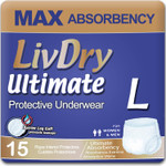 Livdry Large Ultimate Adult Pull Ups For Women And Men, Incontinence Underwear, High Absorbency, L, 15-Pack Livdry Large Ultimate Adult Pull Ups For Women And Men, Incontinence Underwear, High Absorbency, L, 15-Pack