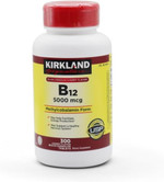 Kirkland-Signature B12 5000 Mcg 300 Tablets - High-Potency Vitamin B12 Supplement, Vitamin B12 1/Pack Kirkland-Signature B12 5000 Mcg 300 Tablets - High-Potency Vitamin B12 Supplement, Vitamin B12 1/Pack