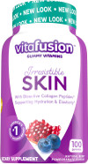 Vitafusion Irresistible Skin Gummy Vitamins, Berry, 100 Count