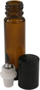 Plant Therapy 10 Ml (1/3 Fl Oz) Amber Glass Essential Oil Roll On Bottles - Pack Of 4