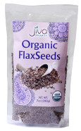 Jiva Organics Organic Flax Seeds Whole Raw 7 Ounce Bag - 100% Natural & Non-Gmo