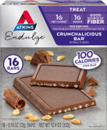 Atkins Endulge Treat, Crunchalicious Bar, 1G Net Carbs, 1G Sugar, Good Source Of Fiber, Keto Friendly, 16 Count Atkins Endulge Treat, Crunchalicious Bar, 1G Net Carbs, 1G Sugar, Good Source Of Fiber, Keto Friendly, 16 Count