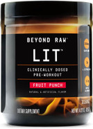 Beyond Raw Lit | Clinically Dosed Pre-Workout Powder | Contains Caffeine, L-Citrulline, Beta-Alanine, And Nitric Oxide | Fruit Punch | 30 Servings Beyond Raw Lit | Clinically Dosed Pre-Workout Powder | Contains Caffeine, L-Citrulline, Beta-Alanine, And Nitric Oxide | Fruit Punch | 30 Servings