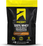 Ascent 100% Whey Protein Powder - Post Workout Whey Protein Isolate, Zero Artificial Flavors & Sweeteners, Gluten Free, 5.5G Bcaa, 2.6G Leucine, Essential Amino Acids, Chocolate 2 Lb
