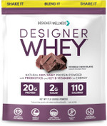 Designer Wellness, Designer Whey, Natural Whey Protein Powder With Probiotics, Fiber, And Key B-Vitamins For Energy, Gluten-Free & Kosher, Double Chocolate, 2 Lb Designer Wellness, Designer Whey, Natural Whey Protein Powder With Probiotics, Fiber, And Key B-Vitamins For Energy, Gluten-Free & Kosher, Double Chocolate, 2 Lb
