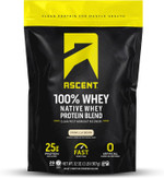 Ascent 100% Whey Protein Powder - Post Workout Whey Protein Isolate, Zero Artificial Flavors & Sweeteners, Soy & Gluten Free, 5.5G Bcaa, 2.6G Leucine, Essential Amino Acids, Vanilla Bean 2 Lb