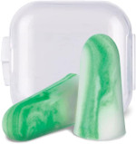 Flents Protechs Reusable Work Ear Plugs, Ideal For Construction Offering Protection From Loud Environments, 8 Pairs With Travel Size Case, Easy Use Comfort Fit, Nrr 33, Green, Made In The Usa