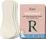 Rael Reusable Pads, Organic Cotton Cover - Postpartum Essential, Incontinence Pads For Women, Bladder Leakage Pads, Thin Cloth Pads, Leak Free, Washable, Neutral Color, 3 Count (Large) Rael Reusable Pads, Organic Cotton Cover - Postpartum Essential, Incontinence Pads For Women, Bladder Leakage Pads, Thin Cloth Pads, Leak Free, Washable, Neutral Color, 3 Count (Large)