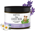 Matys Baby Chest Rub, Soothing Congestion Relief For Babies 3 Months Old & Up, Clean & Comforting Eucalyptus, Lavender, & Chamomile For Sleep, Non-Gmo, Petroleum Free, Menthol Free, New 4.5 Oz Tub Matys Baby Chest Rub, Soothing Congestion Relief For Babies 3 Months Old & Up, Clean & Comforting Eucalyptus, Lavender, & Chamomile For Sleep, Non-Gmo, Petroleum Free, Menthol Free, New 4.5 Oz Tub