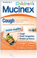 Mucinex Children'S Chest Congestion Expectorant And Cough Suppressant Mini-Melts, Orange Cream, 12 Count (Packaging May Vary) Mucinex Children'S Chest Congestion Expectorant And Cough Suppressant Mini-Melts, Orange Cream, 12 Count (Packaging May Vary)