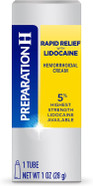 Preparation H Rapid Relief Hemorrhoid Cream With Lidocaine, Numbing Relief For Swelling, Pain, Burning And Itching - 1 Oz Tube Preparation H Rapid Relief Hemorrhoid Cream With Lidocaine, Numbing Relief For Swelling, Pain, Burning And Itching - 1 Oz Tube