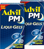 Advil Pm Liqui-Gels Pain Reliever And Nighttime Sleep Aid, Pain Medicine With Ibuprofen For Pain Relief And Diphenhydramine Hcl For A Sleep Aid - 2X80 Liquid Filled Capsules Advil Pm Liqui-Gels Pain Reliever And Nighttime Sleep Aid, Pain Medicine With Ibuprofen For Pain Relief And Diphenhydramine Hcl For A Sleep Aid - 2X80 Liquid Filled Capsules