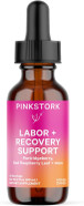 Pink Stork Labor Prep and Recovery Tincture with Red Raspberry Leaf - Natural Third Trimester & Postpartum Essentials, 9 Herbs for Gentle Birth, Uterine Support, & Hormone Balance - 2 oz