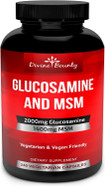 Divine Bounty Glucosamine Sulfate Supplement (2000Mg Per Serving) With Msm - 240 Small Vegetarian Capsules - No Shellfish, Gmo'S Or Harmful Additives