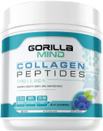 Gorilla Mind Collagen Peptides Powder - Joint & Bone Health/Great For Hair, Skin & Nails/Sleep Support/Types I, Ii, Iii/Mix In Water, Juice Or A Smoothie - 435G (Blue Raspberry) Gorilla Mind Collagen Peptides Powder - Joint & Bone Health/Great For Hair, Skin & Nails/Sleep Support/Types I, Ii, Iii/Mix In Water, Juice Or A Smoothie - 435G (Blue Raspberry)
