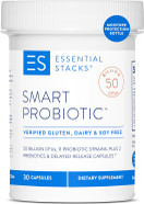 Essential Stacks Smart Probiotic - 50 Billion Cfus, 11 Probiotic Strains, 2 Prebiotics, Delayed Release Capsules - A Daily Probiotic Prebiotic For Women & Men (30 Capsules) Essential Stacks Smart Probiotic - 50 Billion Cfus, 11 Probiotic Strains, 2 Prebiotics, Delayed Release Capsules - A Daily Probiotic Prebiotic For Women & Men (30 Capsules)