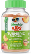 Lifeable Turmeric Curcumin And Ginger For Kids  With Black Pepper Extract  2000Mg  Great Tasting Natural Flavor Gummy Supplement  Gluten Free Vegetarian Chewable  90 Gummies