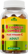 Alfa Vitamins Vitamin B Complex Gummies With Vitamin B12, B7 As Biotin, B6, B3 As Niacin, B5, B6, B8, B9 As Folate For Stress, Energy, Nerve Function And Healthy Immune System - 60 Gummies