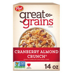 Great Grains Cranberry Almond Crunch Cereal, Cereal With Dried Cranberries And Almonds, Non-Gmo Project Verified, 14 Oz Box